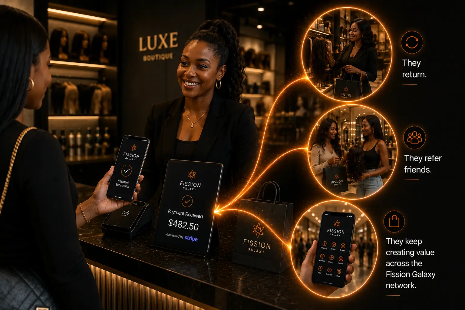A boutique shopping experience powered by Fission Galaxy